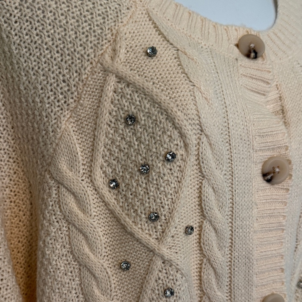 Torrid 2x Rhinestone Button-up Crop Cardigan